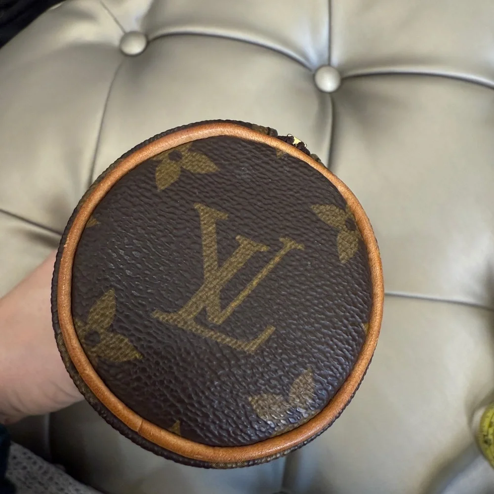 Auth Louis Vuitton Trousse Ronde Pouch Monogram Pen Case *AS IS* - Picture 6 of 8